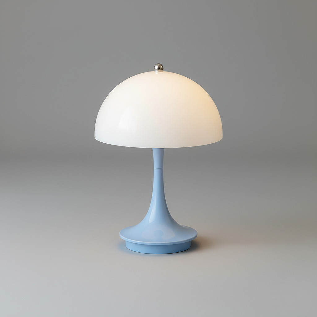 Wireless mushroom-shaped LED table lamp