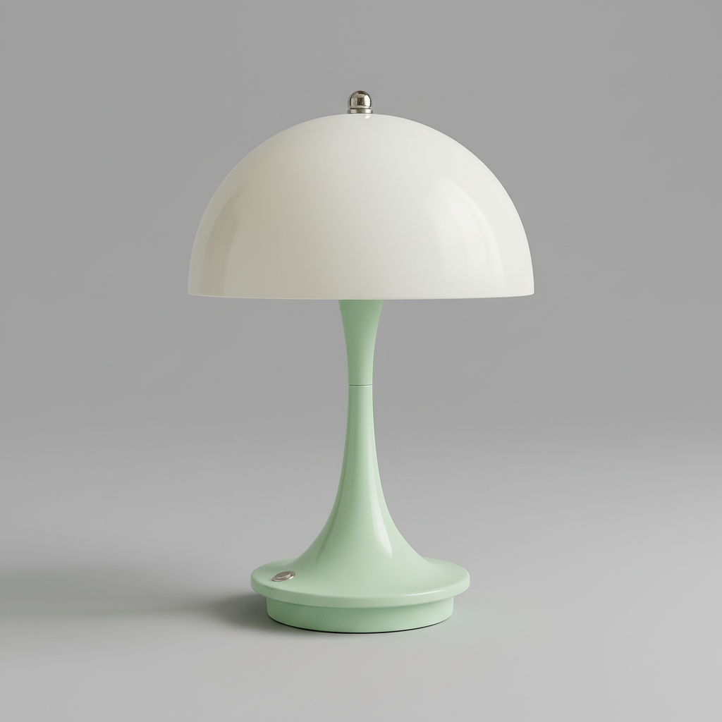 Wireless mushroom-shaped LED table lamp