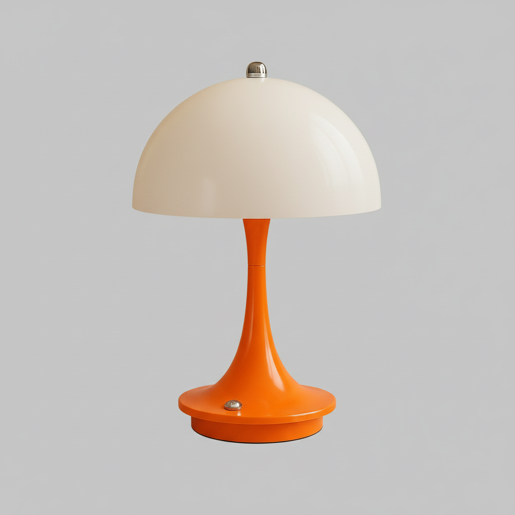 Wireless mushroom-shaped LED table lamp