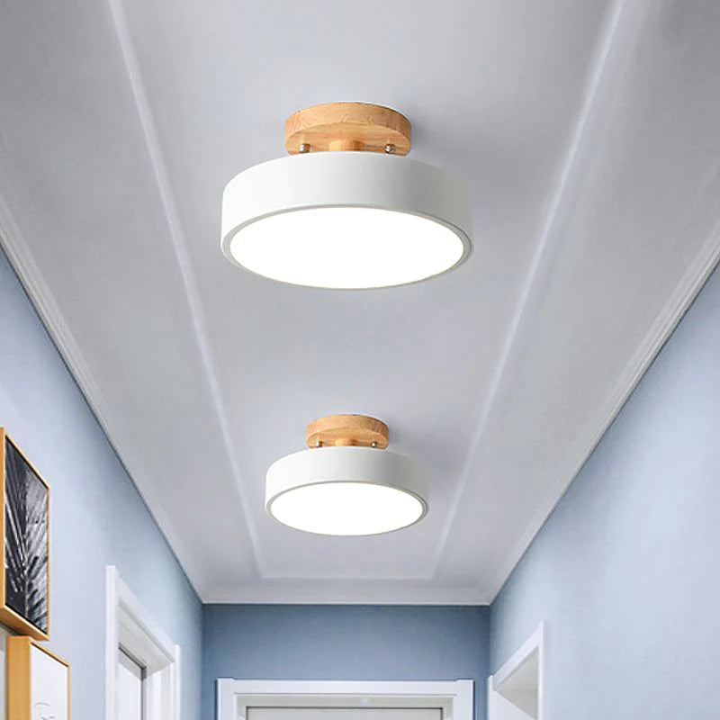 Nowoczesna Okrągła Lampa Sufitowa LED z Matowym Kloszem