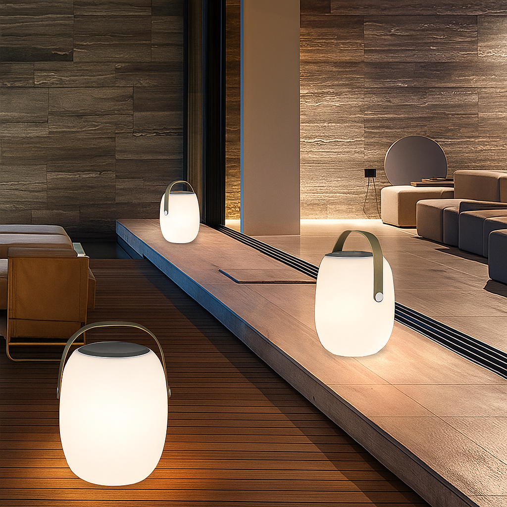 Nowoczesna przenośna lampa solarna zewnętrzna