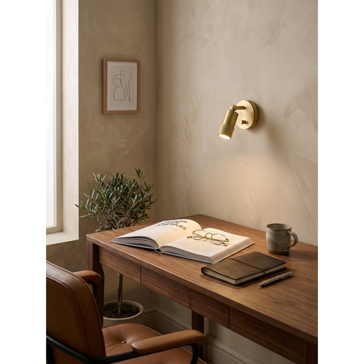 Modern Adjustable Wall Sconce with Integrated LED Lighting