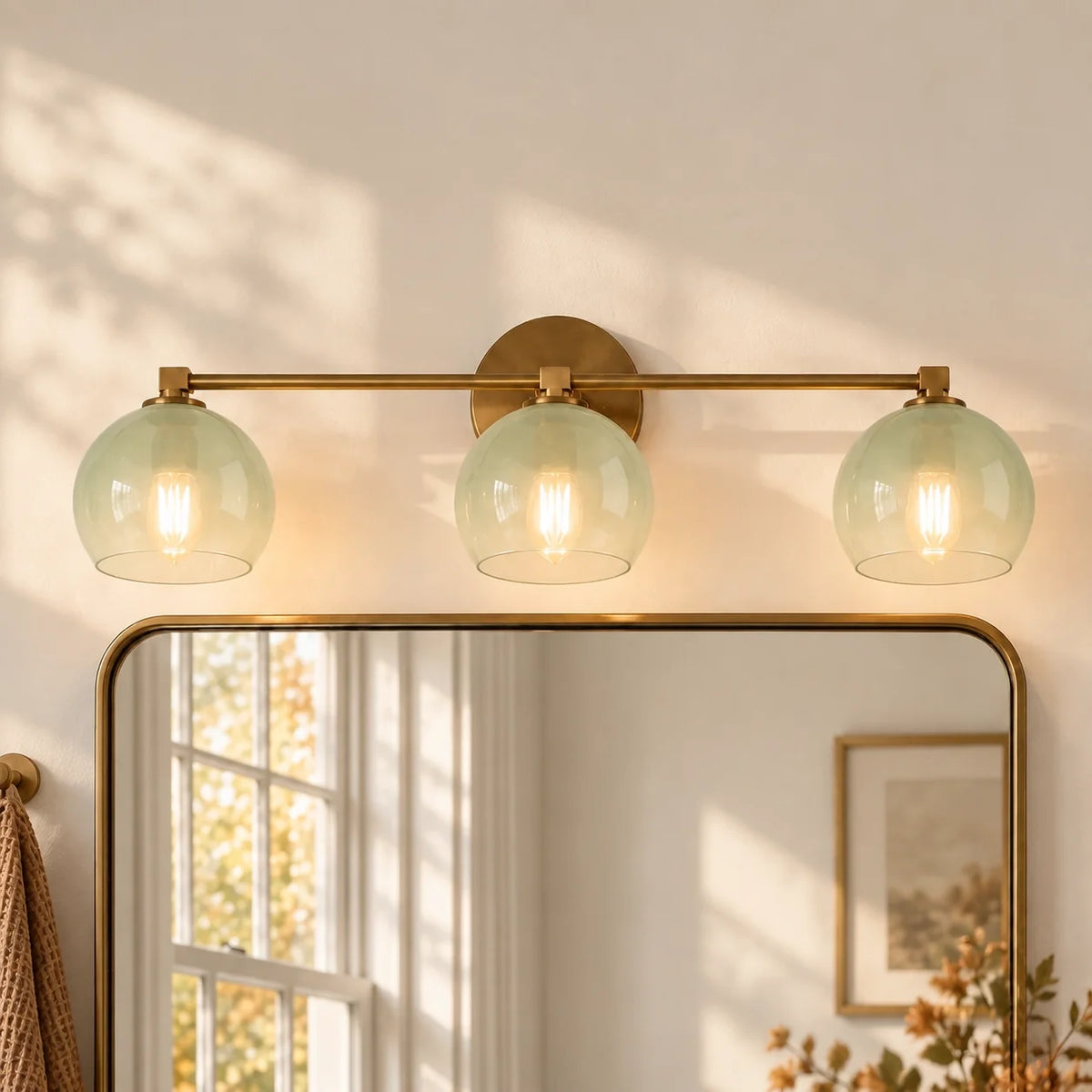 Modern Glass Bathroom Wall Light