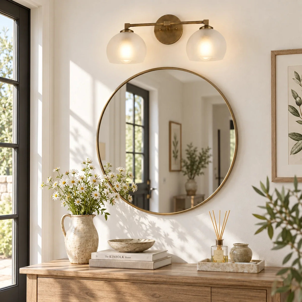 Modern Glass Bathroom Wall Light
