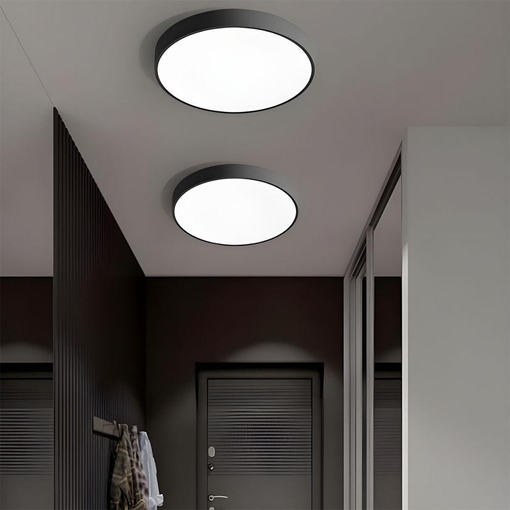 Round LED ceiling light with a flush-mount design