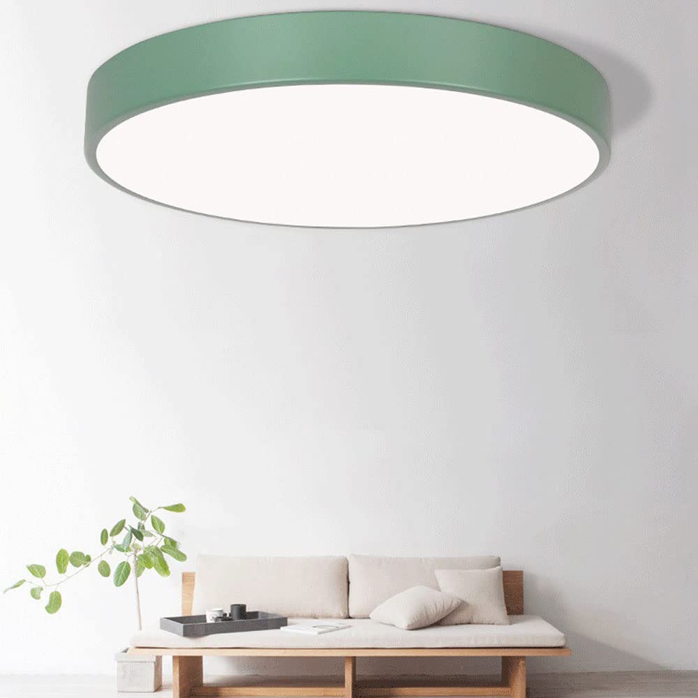 Round LED ceiling light with a flush-mount design