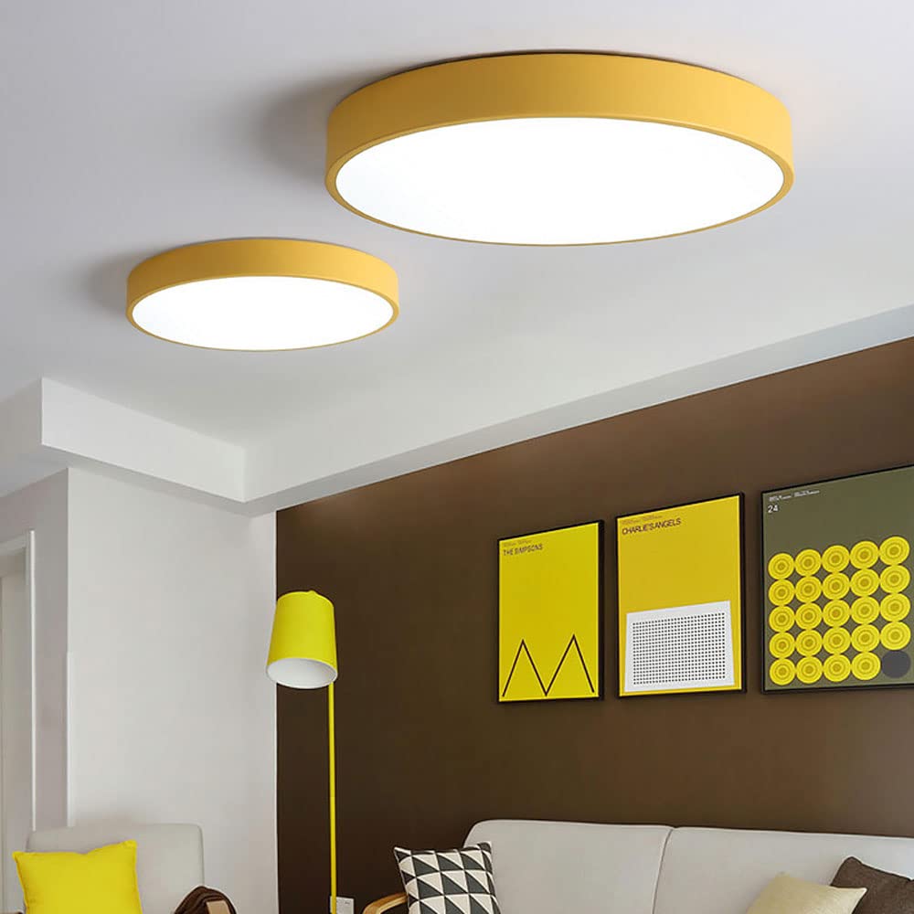 Round LED ceiling light with a flush-mount design