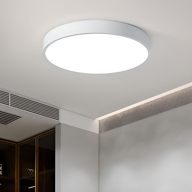 Round LED ceiling light with a flush-mount design