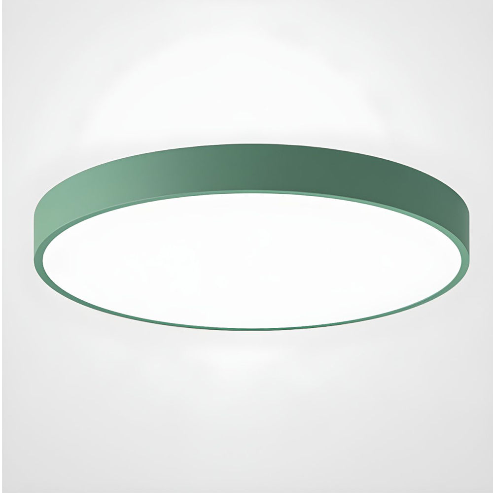 Round LED ceiling light with a flush-mount design