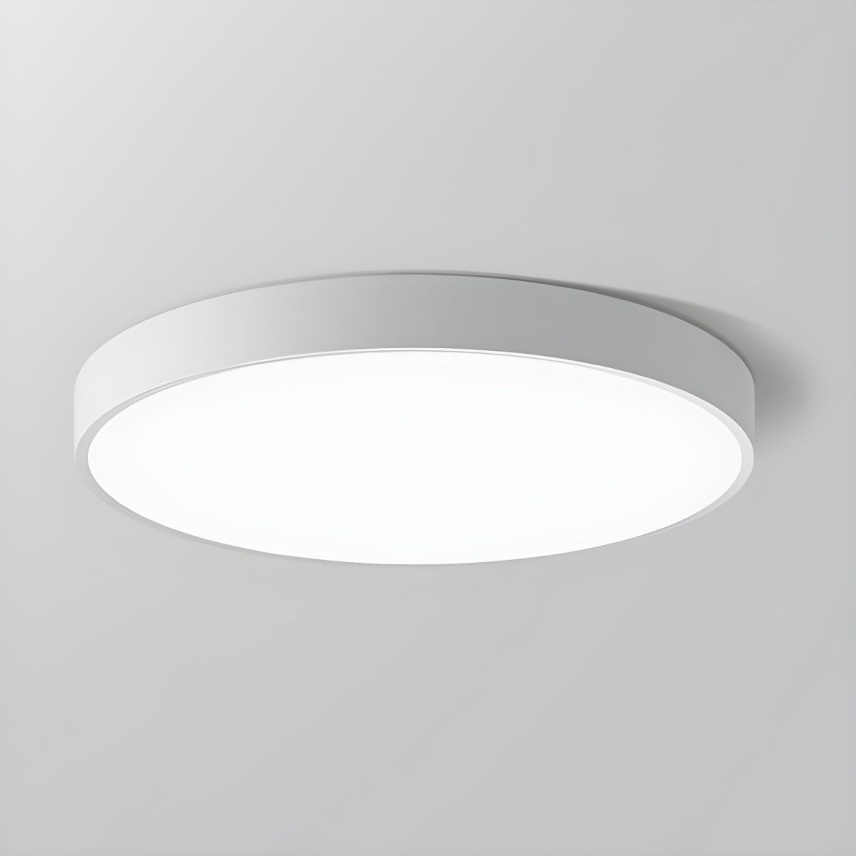 Round LED ceiling light with a flush-mount design