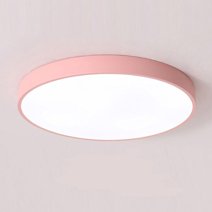 Round LED ceiling light with a flush-mount design