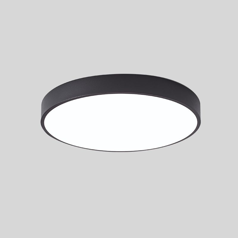 Round LED ceiling light with a flush-mount design