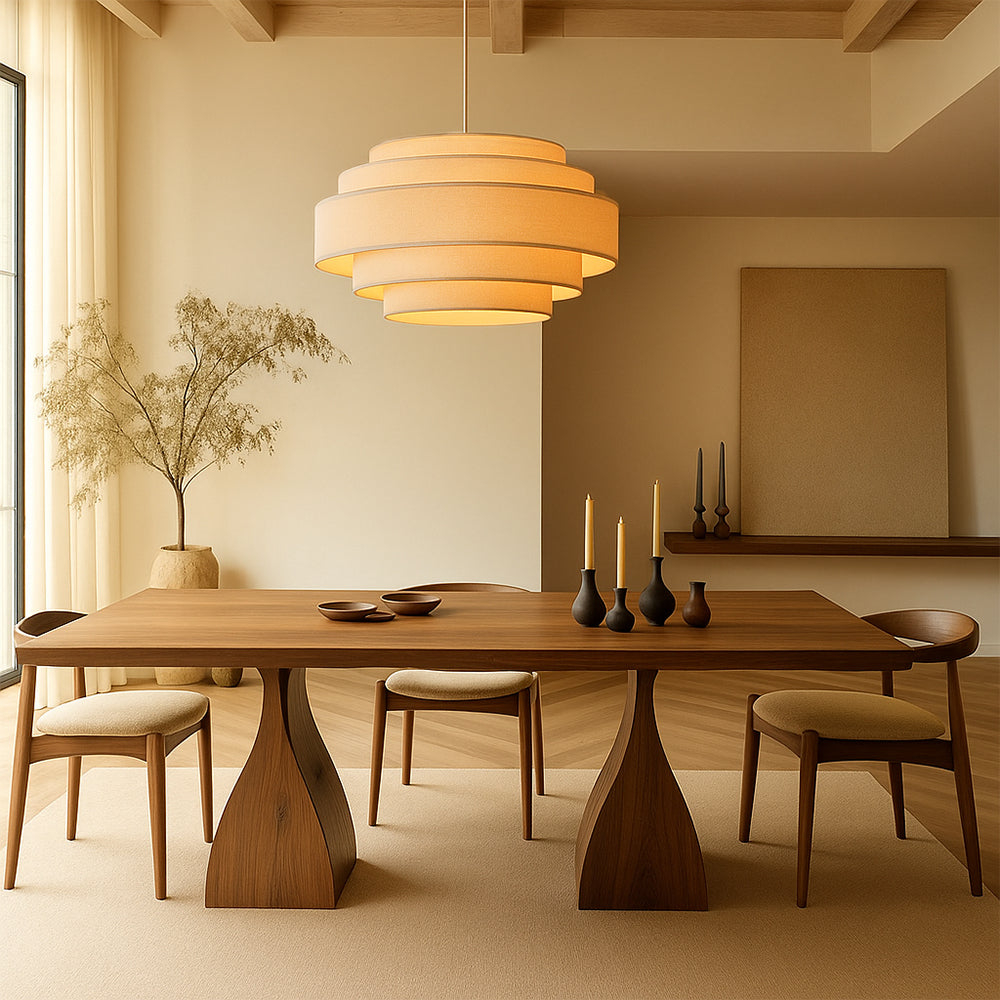 Okrągła lampa wisząca Wabi Sabi w kształcie pierścienia