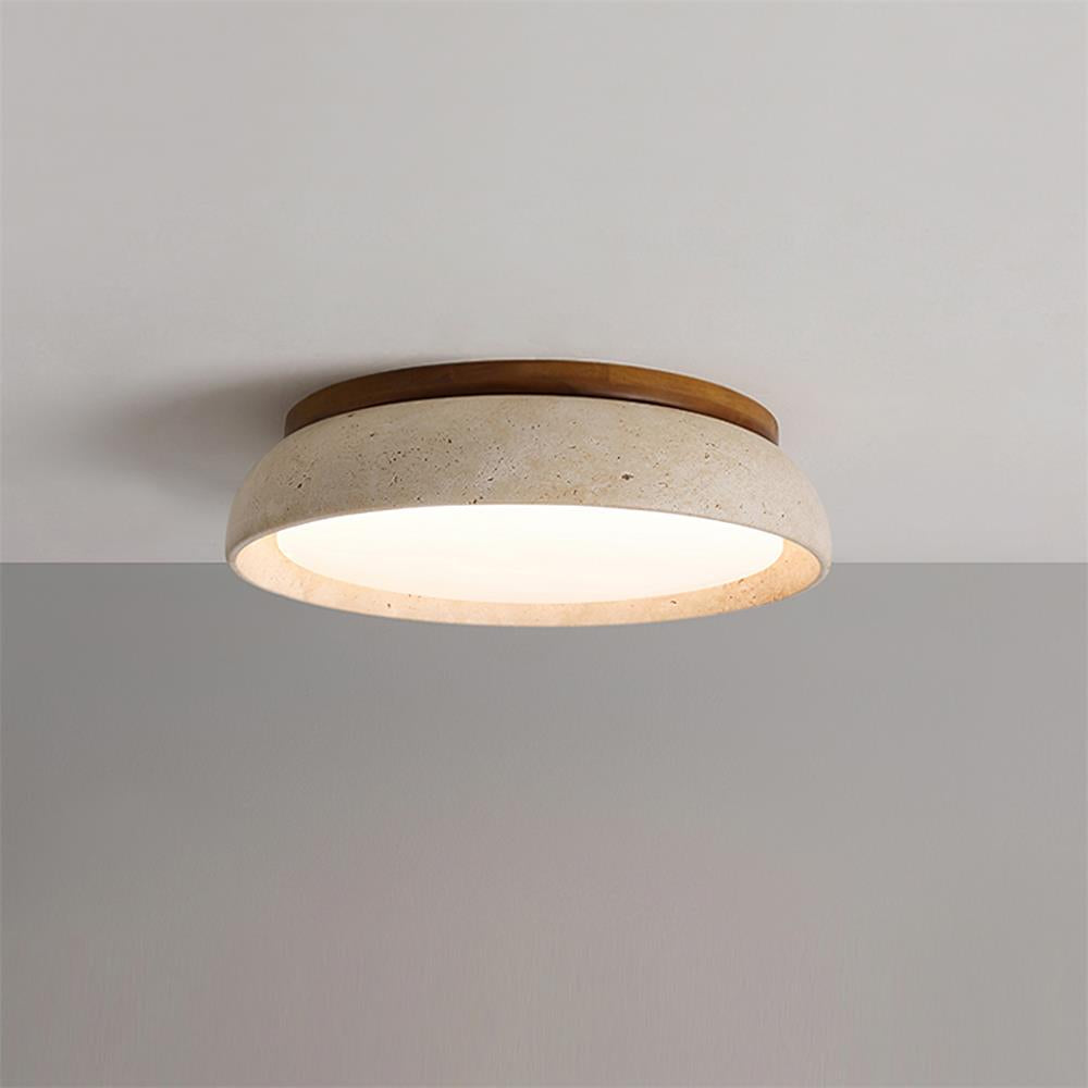 Lampa sufitowa z naturalnego trawertynu