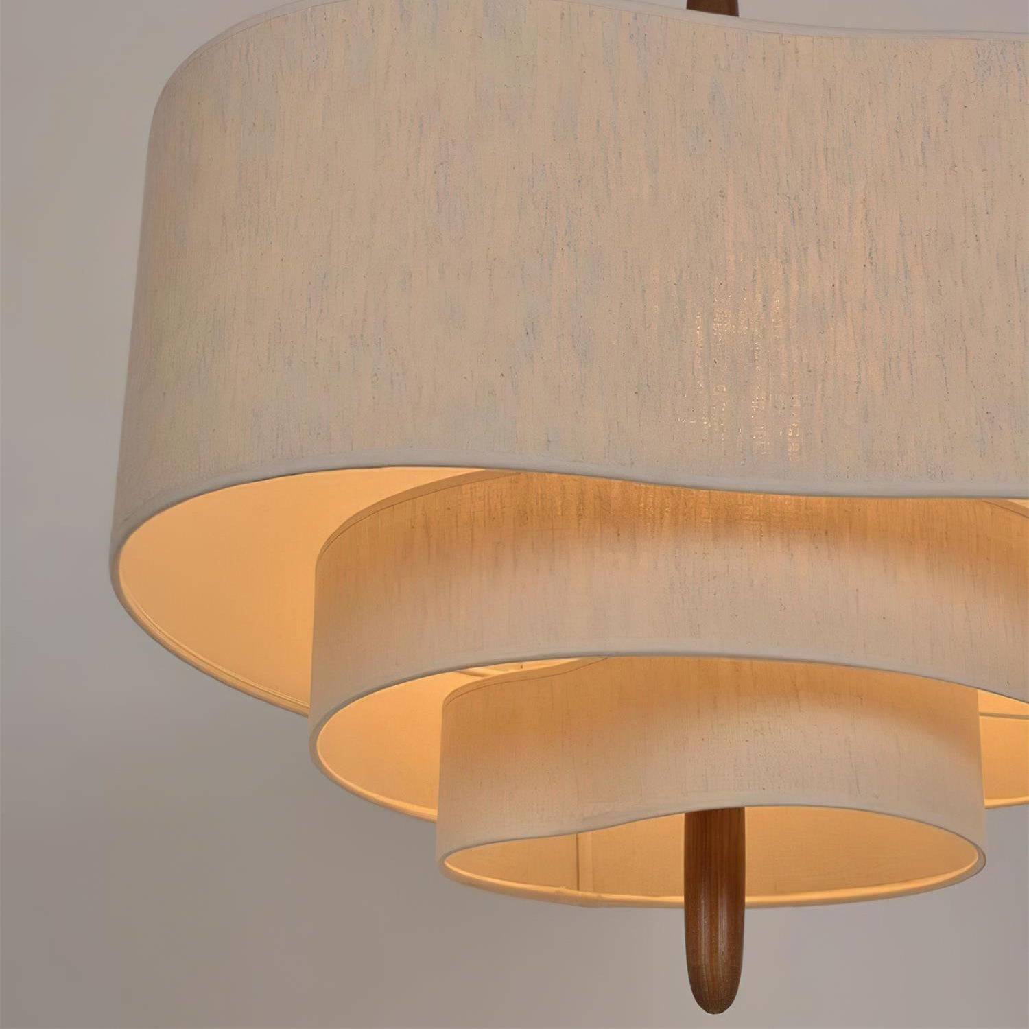 Lampa wisząca z tkaniny warstwowa okrągła