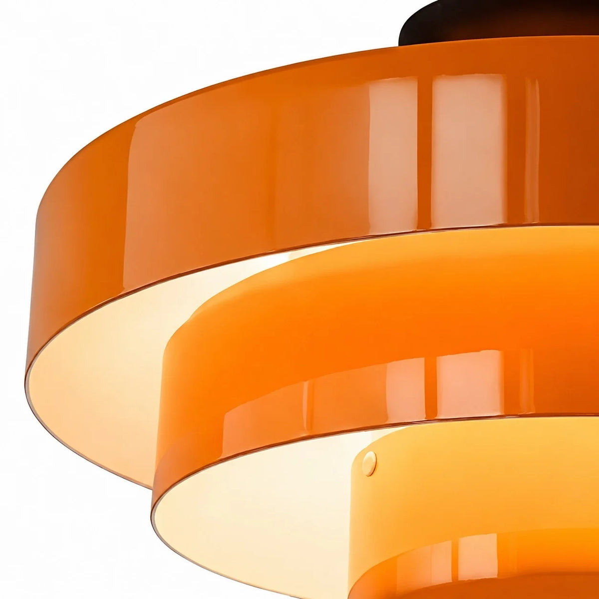 Okrągła lampa sufitowa Bauhaus do wnętrz Japandi