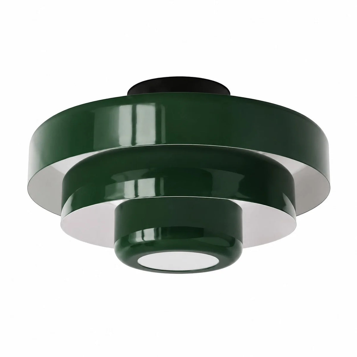 Okrągła lampa sufitowa Bauhaus do wnętrz Japandi
