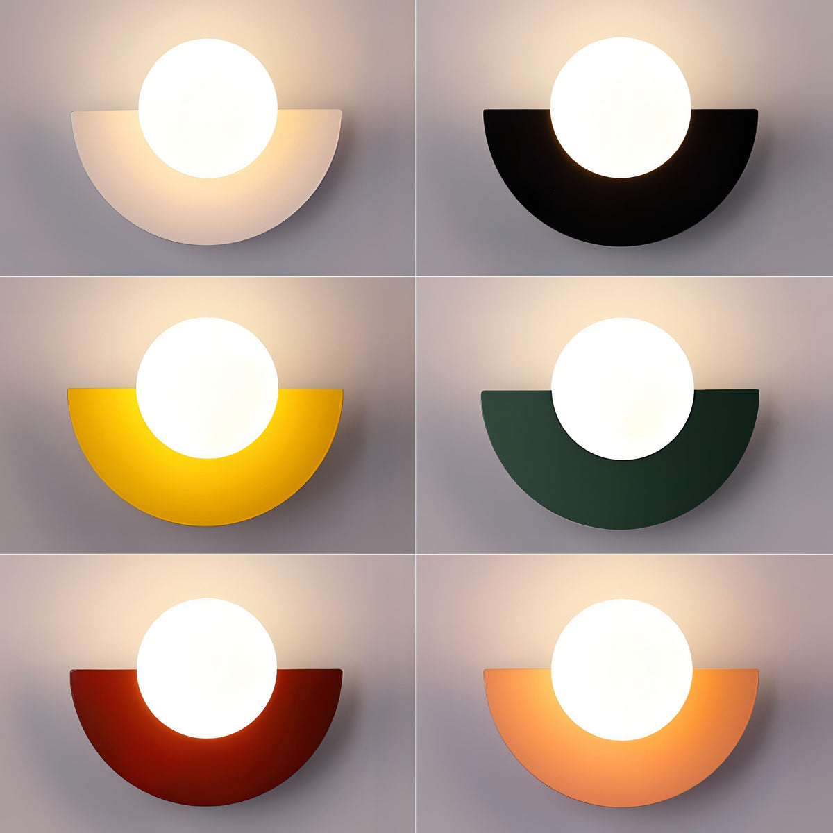 Noordse wandlamp met halfronde kap
