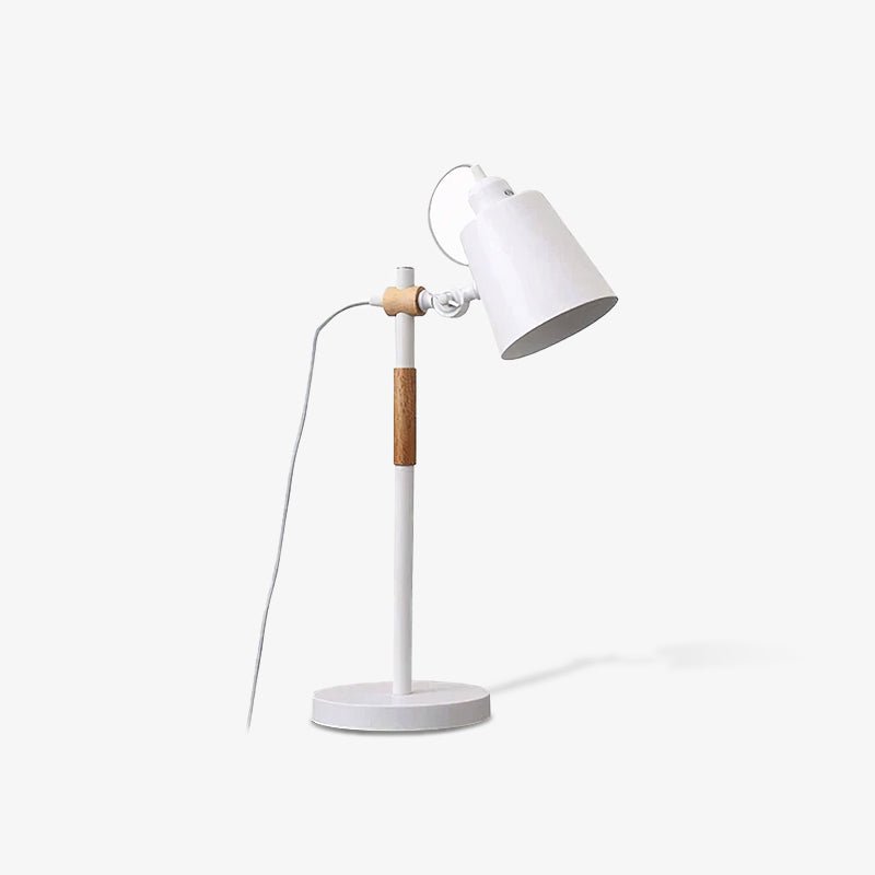 Minimalistische bureaulamp met verstelbare lampenkap om te lezen