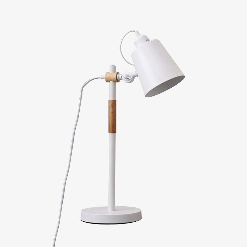 Minimalistische bureaulamp met verstelbare lampenkap om te lezen