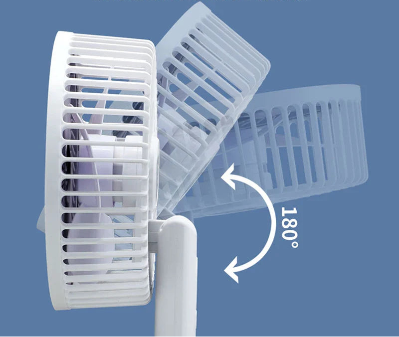 Portable fan with detachable base and wall mount