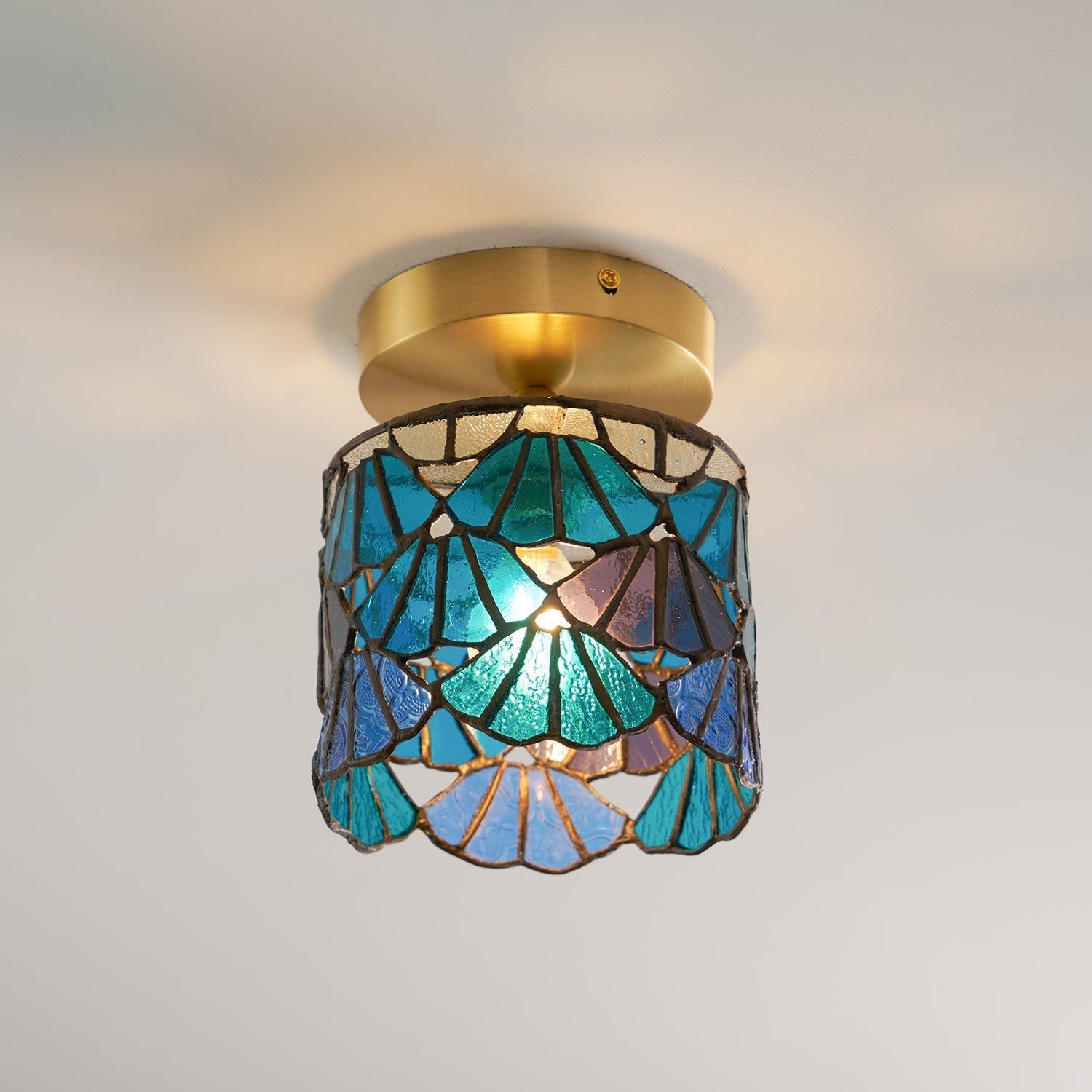 Stained glass ceiling lamp