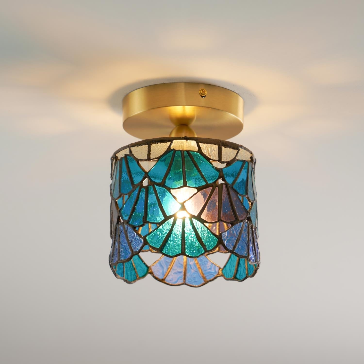 Stained glass ceiling lamp