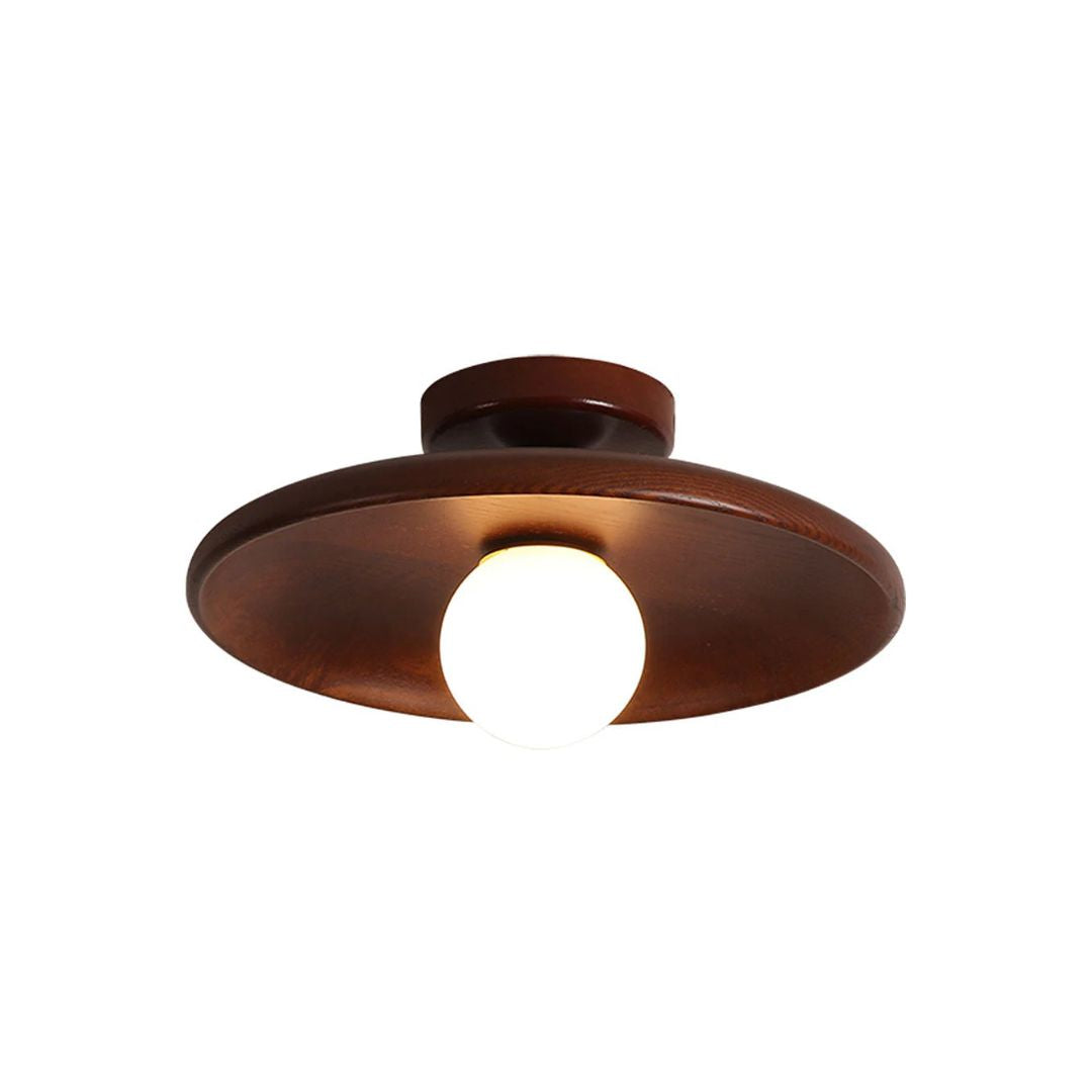 Nowoczesna lampa sufitowa z metalowym talerzem