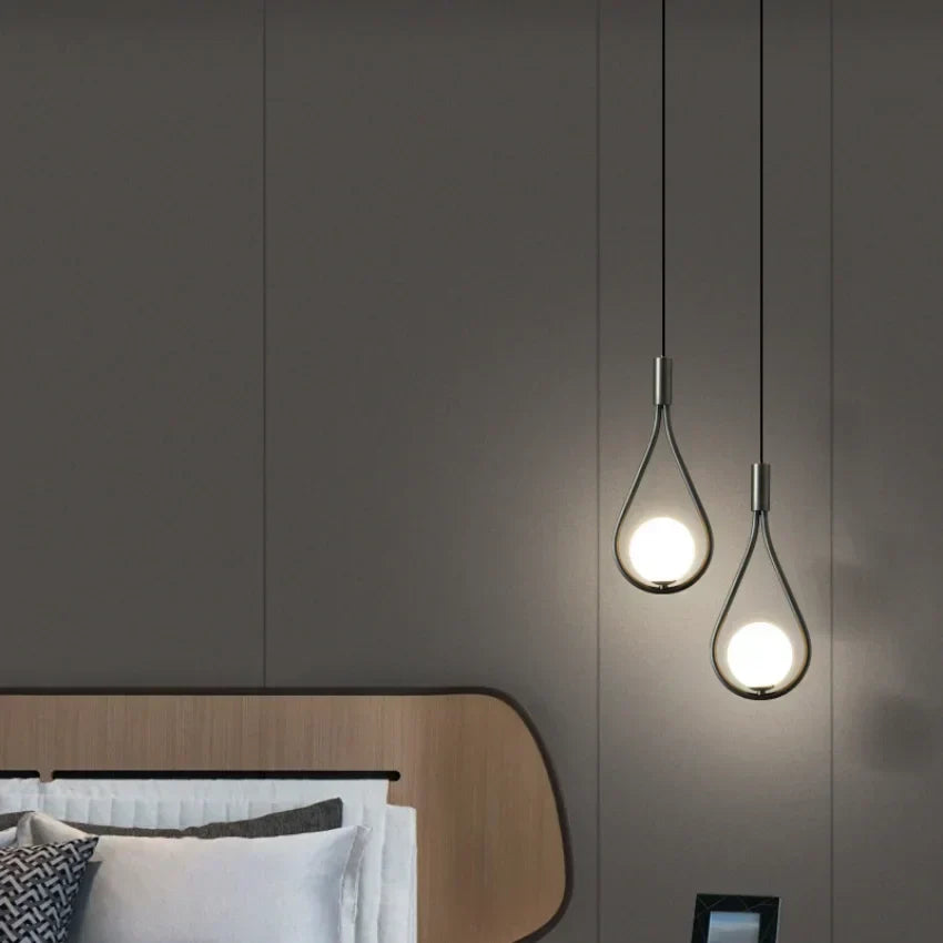 Minimalist LED pendant light with an elongated fixture