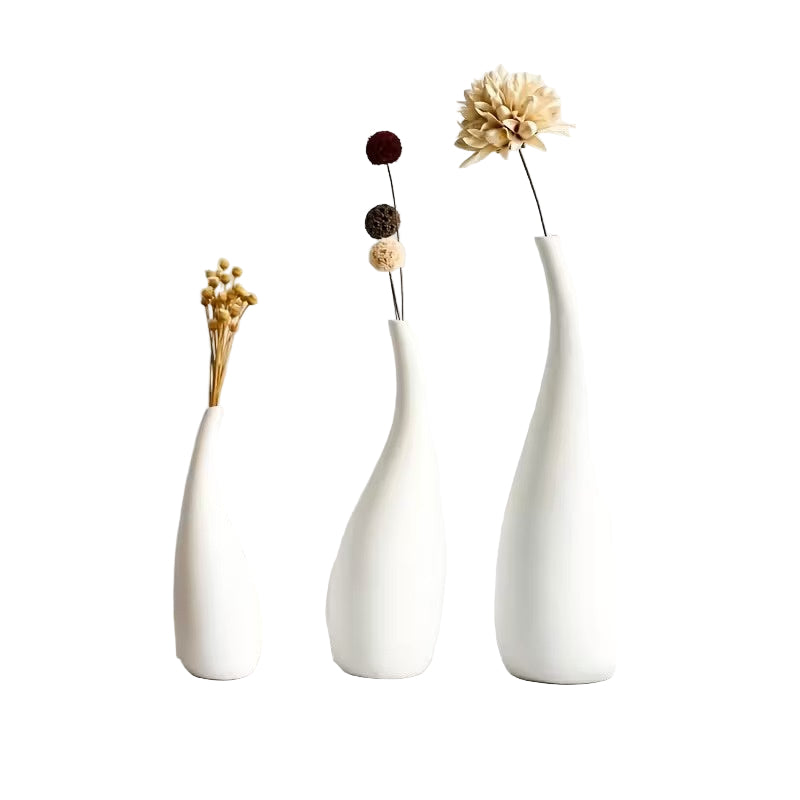 Zestaw Trzech Wazonów Ceramicznych