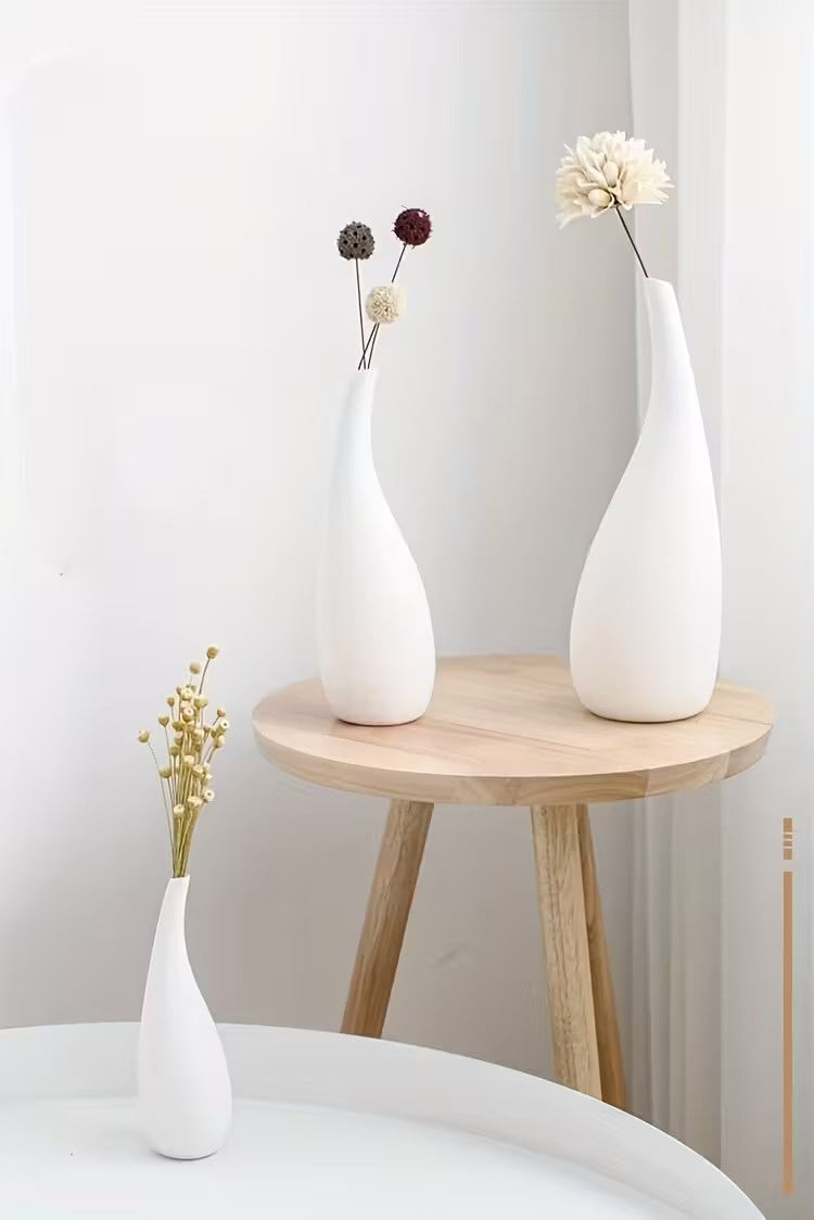 Zestaw Trzech Wazonów Ceramicznych