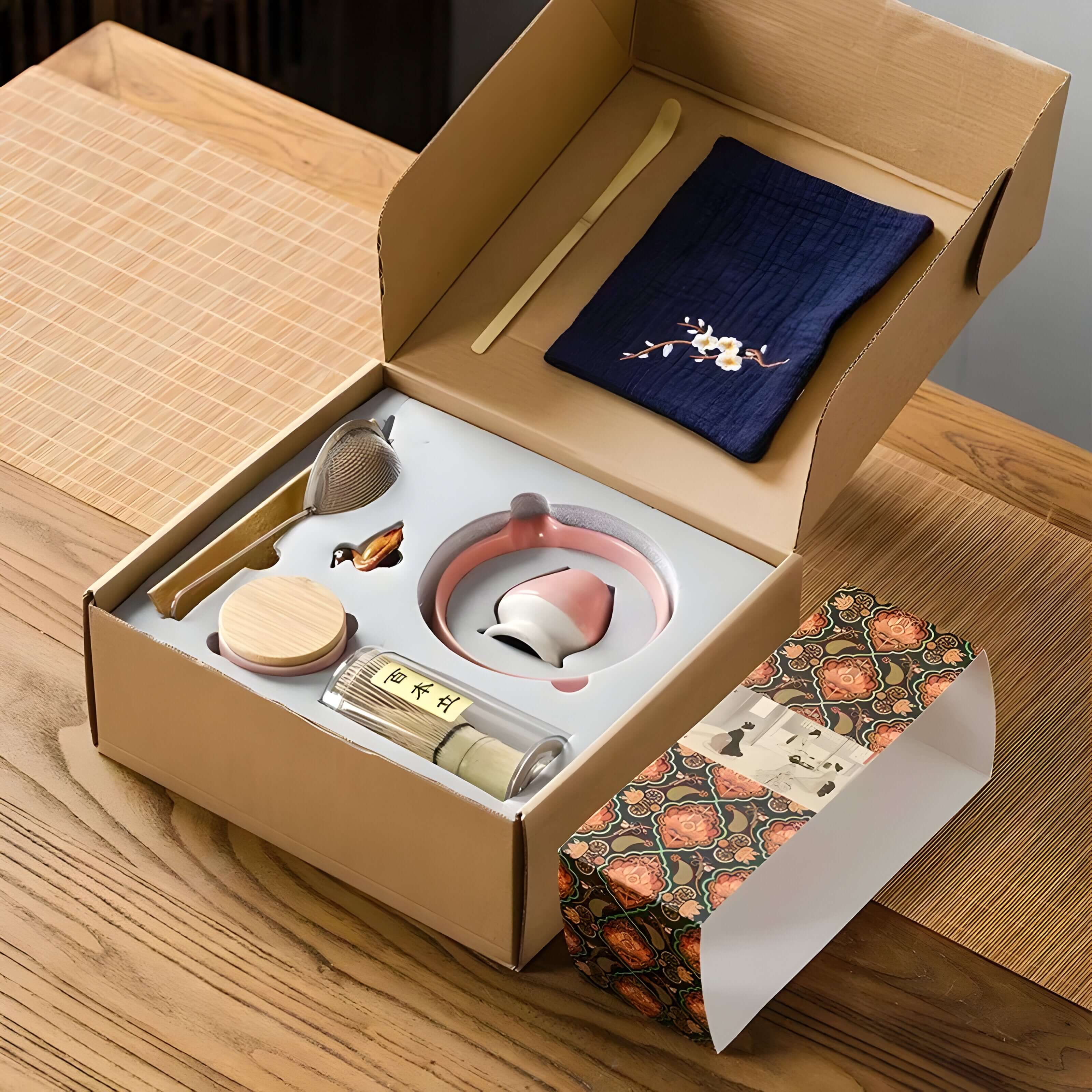 Ceramiczny ręcznie robiony zestaw do herbaty Matcha