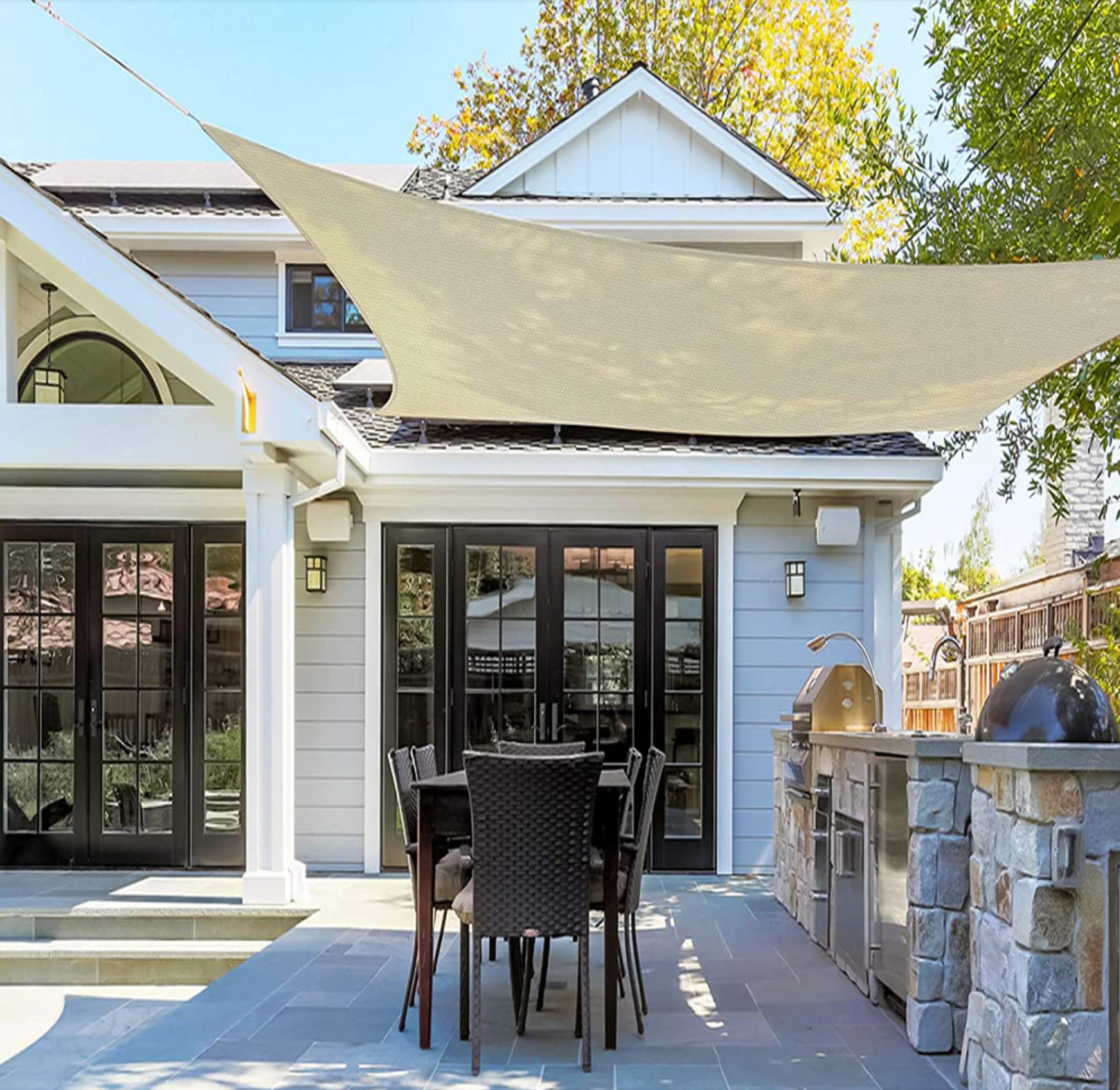 Żagiel przeciwsłoneczny ogrodowy osłona tarasu UV