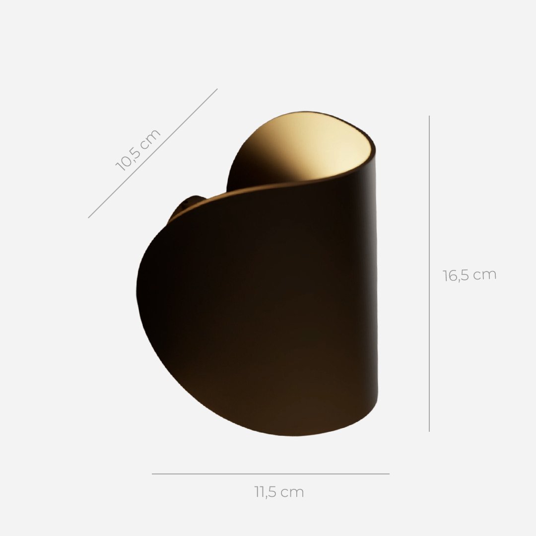 Klasyczna ściemnialna spiralna lampa ścienna LED