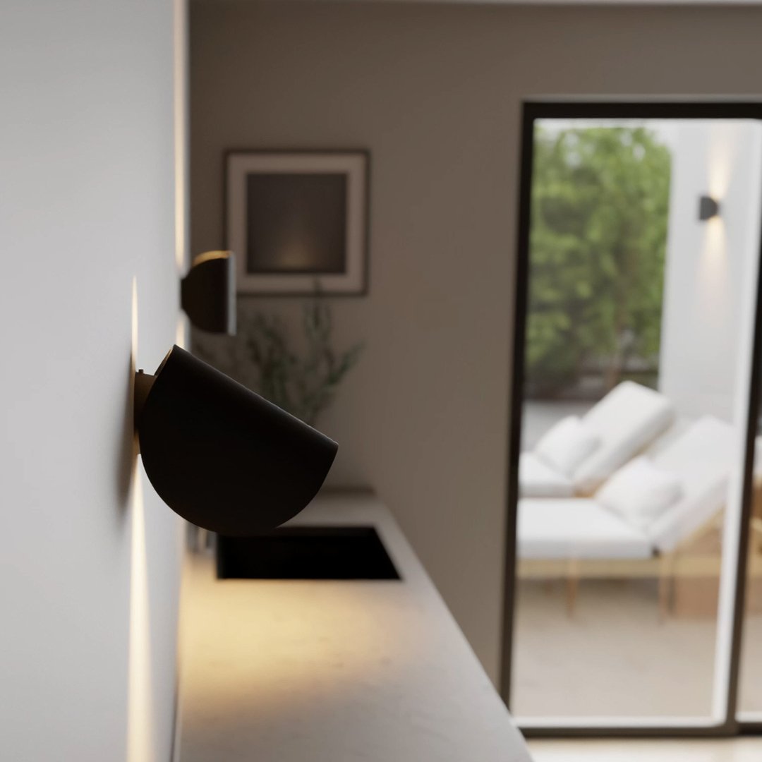 Klasyczna ściemnialna spiralna lampa ścienna LED