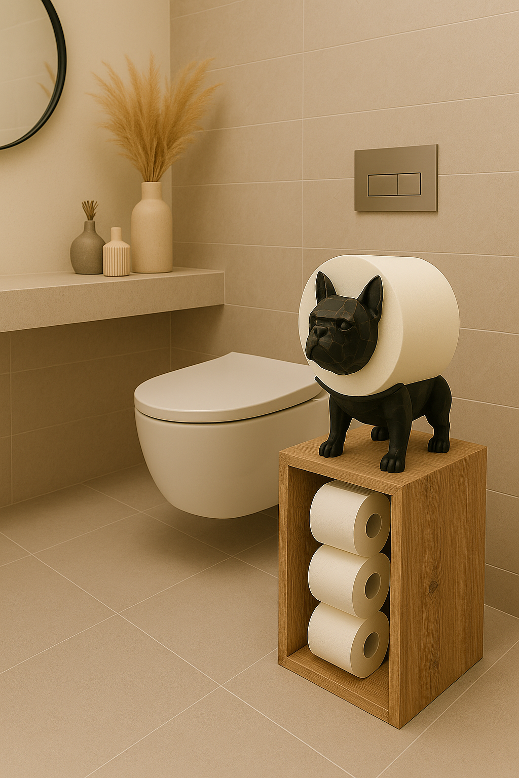 Animal-shaped toilet paper holder