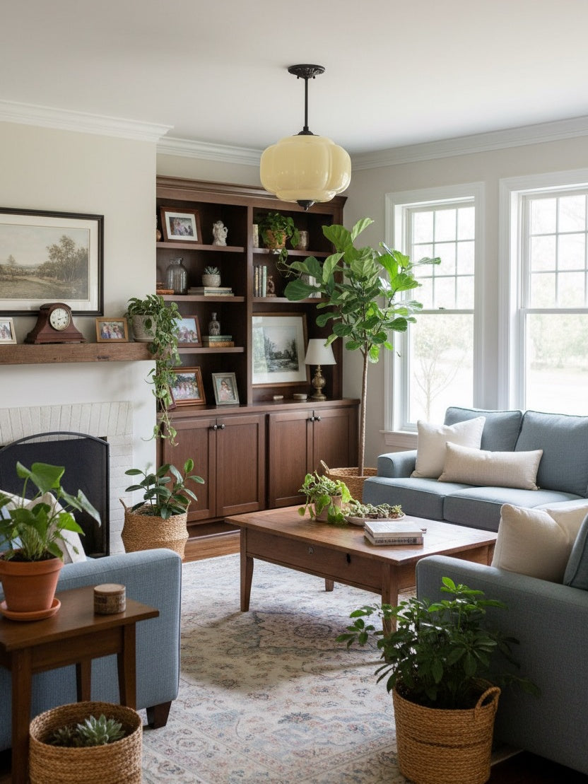 Klasyczna lampa wisząca w kształcie dyni szklana półpłaska