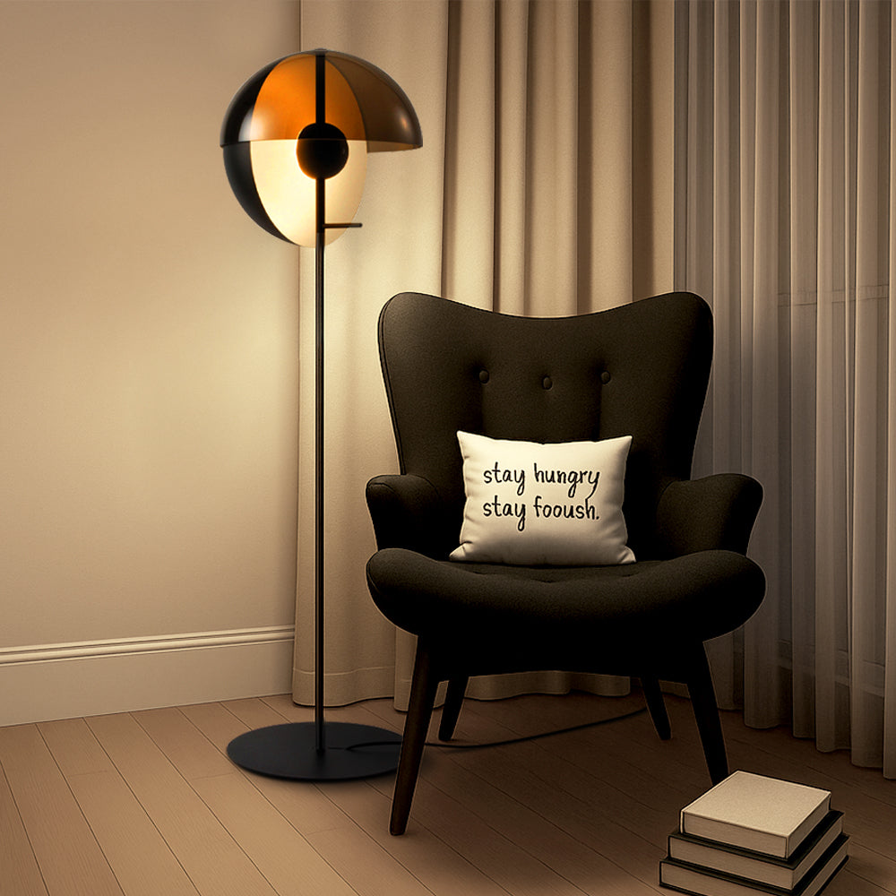 Nowoczesna szklana lampa podłogowa