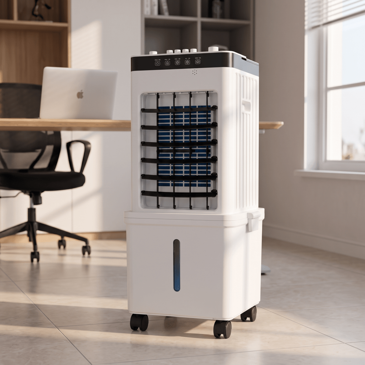 Kompaktowy klimatyzator ewaporacyjny 3-w-1 – bez węża odprowadzającego