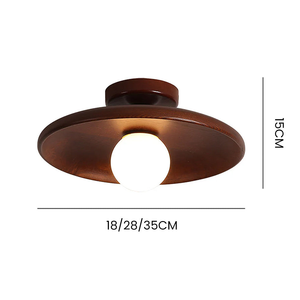 Nowoczesna lampa sufitowa z metalowym talerzem