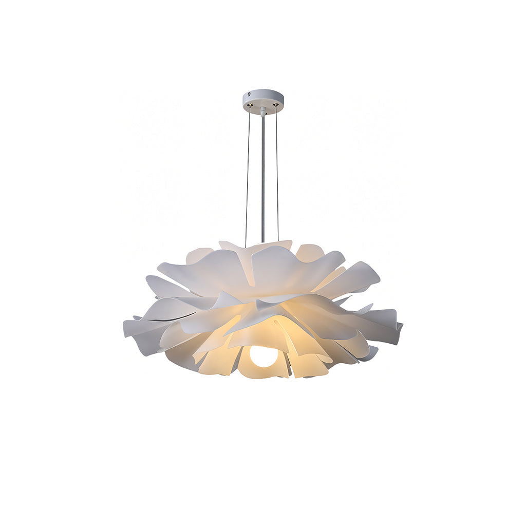 Japandi lotus flower pendant lamp with layered petals
