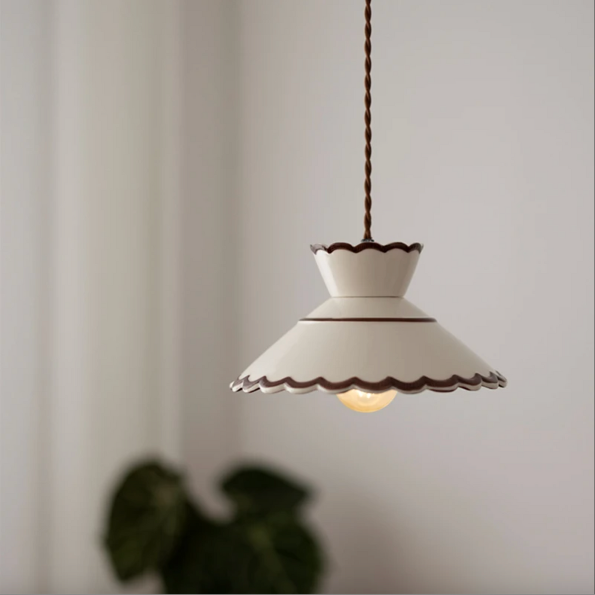 Ręcznie Malowana Ceramiczna Lampa Wisząca Dekoracyjna 12