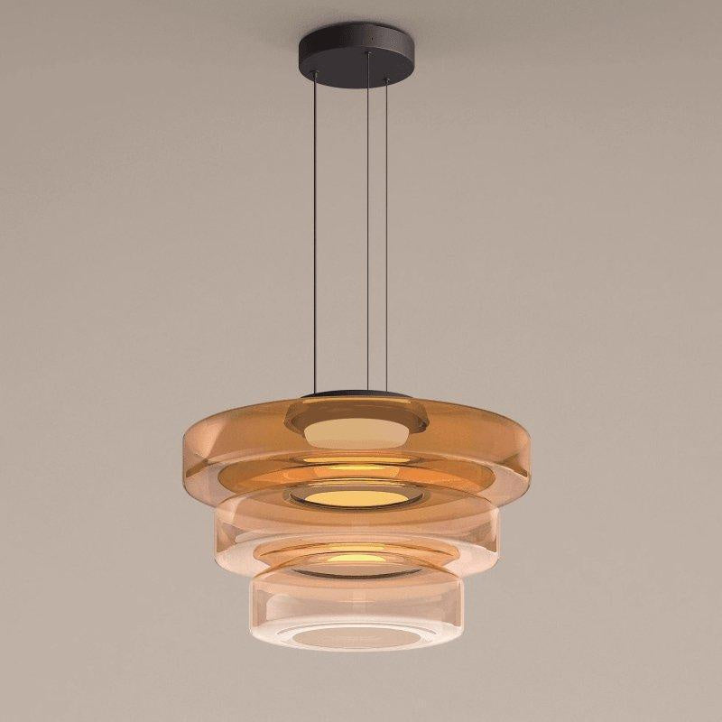 Regulowana Lampa Wisząca Minimalistyczna Szkło 19
