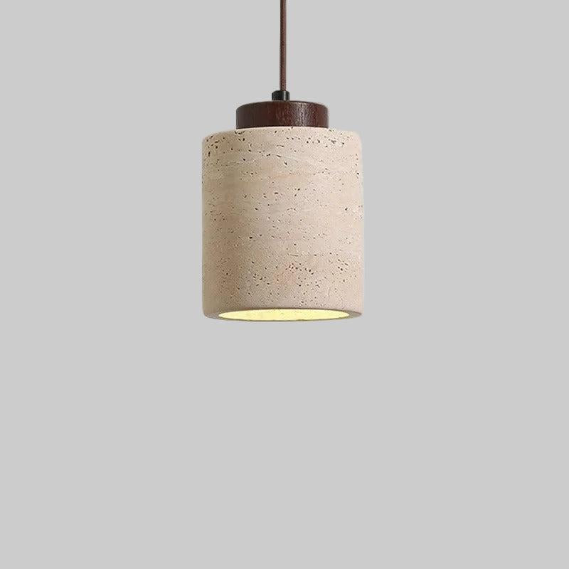 Minimalistyczna Lampa Wisząca z Travertynu Naturalnego 28