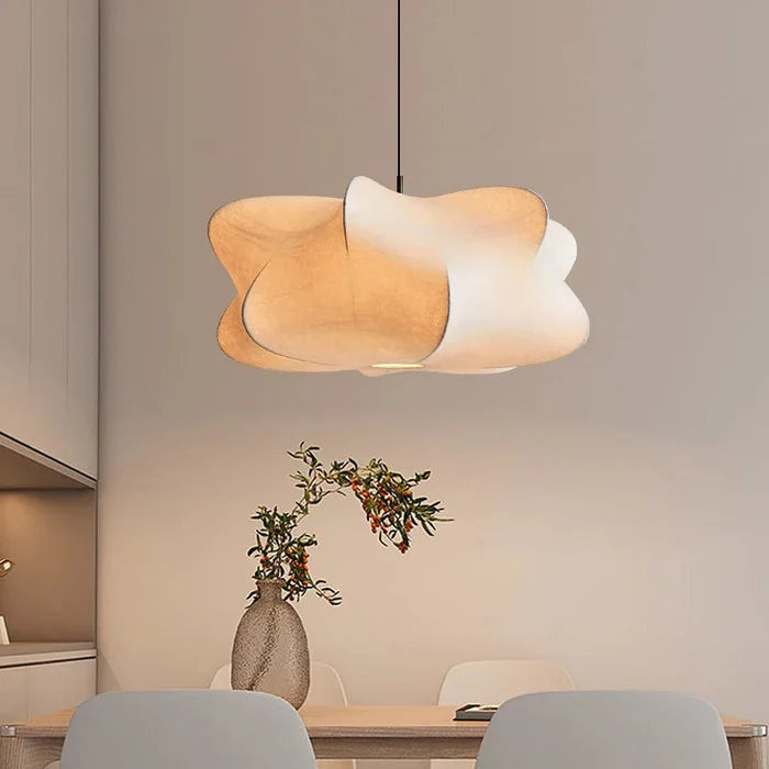 Lampa wisząca jedwabna Wabi Sabi, minimalistyczna 2