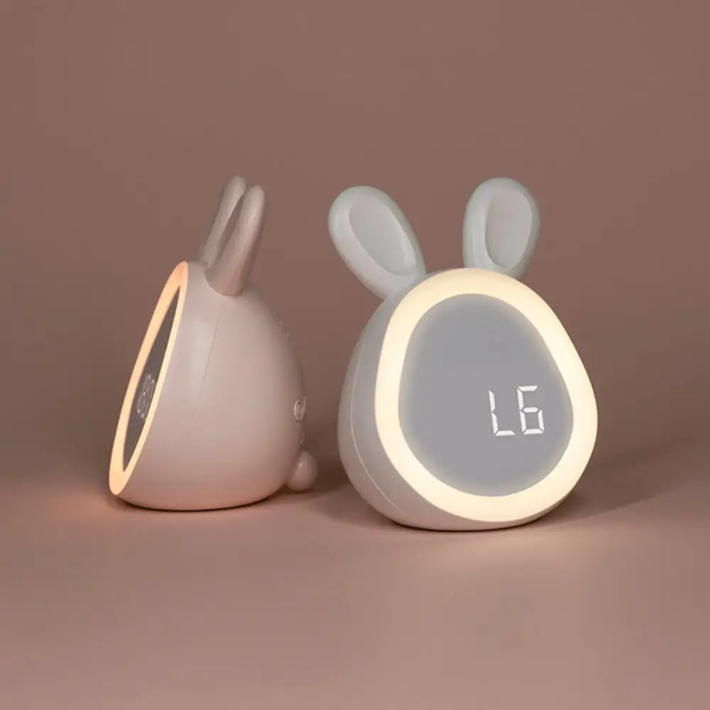 Digital alarm clock shaped like a rabbit with backlight
