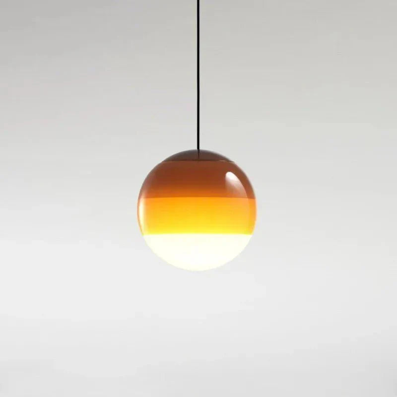 Glazen hanglamp met verloopkleur