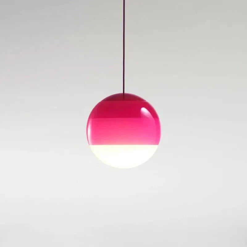 Glazen hanglamp met verloopkleur
