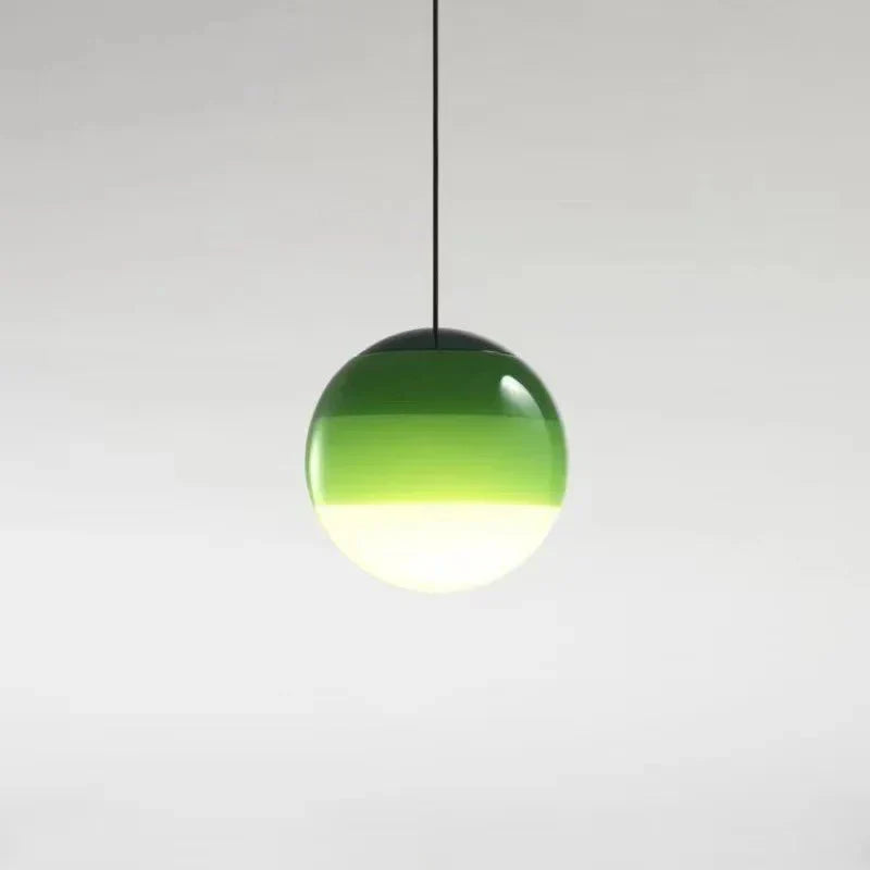 Glazen hanglamp met verloopkleur