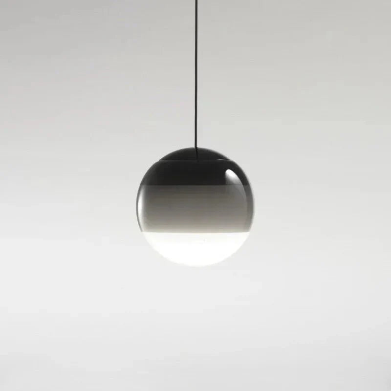 Glazen hanglamp met verloopkleur